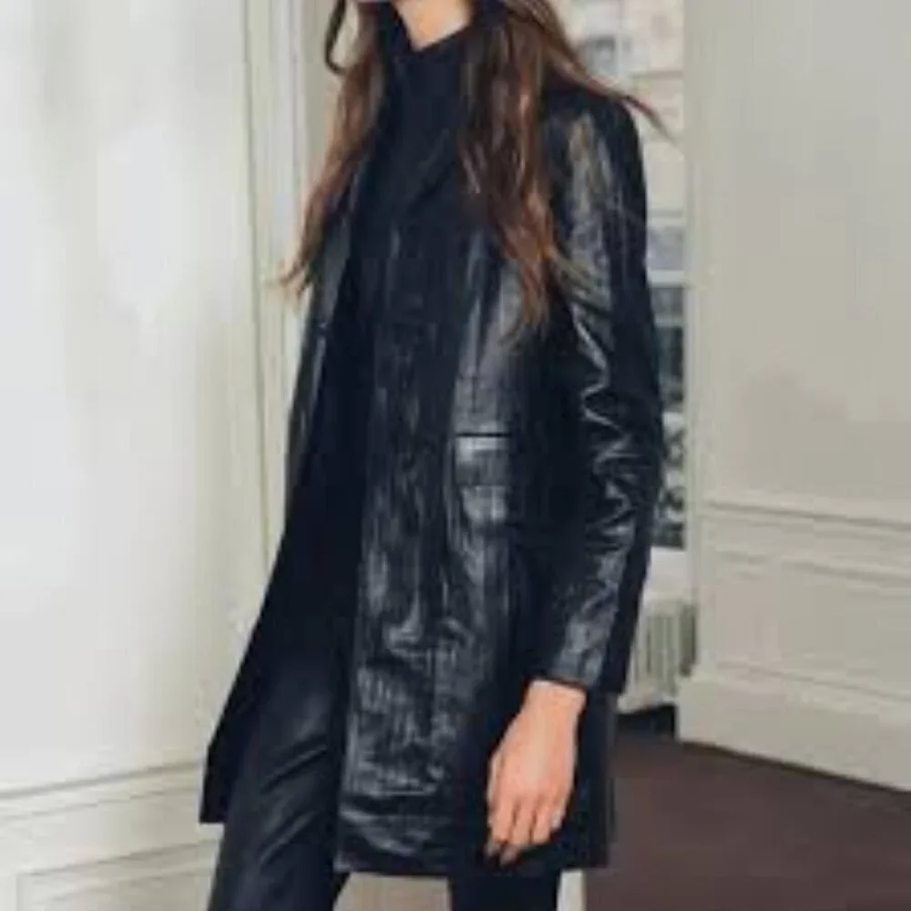Zara Women Leather Jacket Size S